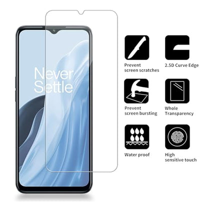 4 Pack Glass Screen Protector Compatible for OnePlus Nord N300 5G / CPH2389 [9H Hardness]-HD Screen Tempered Glass, Scratch Resistant,Easy Install [Case Friendly] - size: OnePlus Nord N300 5G