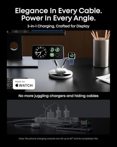 Anker Prime 3-in-1 Qi2.2 MagSafe Compatible 25W Wireless Charging Station - color: White