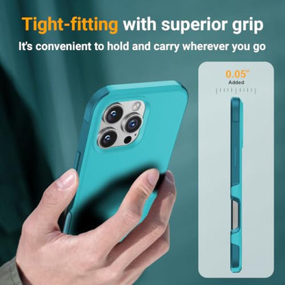 jaroco Magnetic for iPhone 16 Pro Max Case Heavy Duty Rugged Dual-Layer Teal - color: Teal, size: iPhone 16 Pro Max