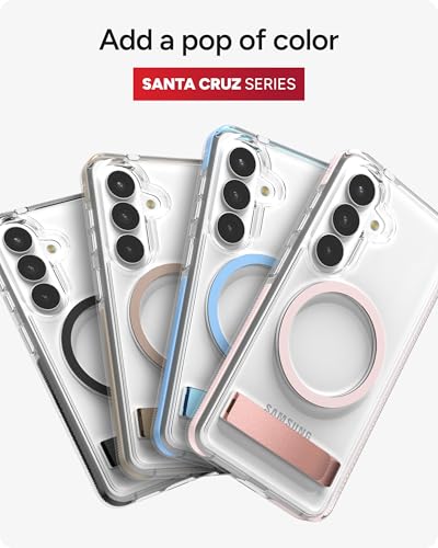 ZAGG Santa Cruz Snap Samsung Galaxy S26 Case with Kickstand - ICY Blue, Magnetic Crystal Clear Protective Phone Cover, 13ft Drop Protection, Graphene Reinforced, Slim Case with Stand - color: Icy Blue, size: Samsung Galaxy S26