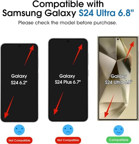 amFilm OneTouch for Samsung Galaxy S24 Ultra Screen Protector TemperedGlass - size: S24U-6.8"