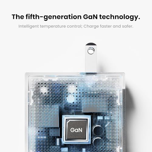 SHARGE 67W USB C Charger, 3-Port USB-C GaN Wall Charger Block with Dot Matrix Display, PD3.0 Laptop Charger Fast Charging for MacBook Air, iPad, iPhone 17, Foldable and Compact for Travel