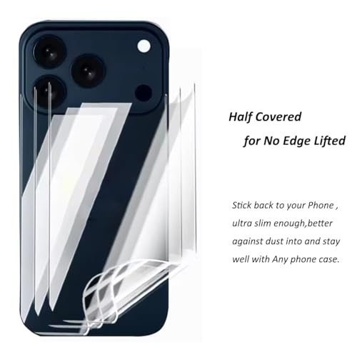 For iPhone 17 Pro Max Back Screen Protector Ultra Thin Glossy Protective Film -2 Packs-High Transparency - color: 17 pro max back protector