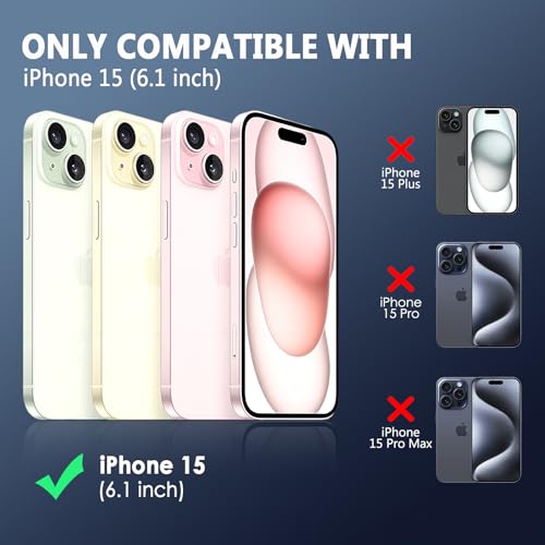 FanTEK Phone Case Compatible with iPhone 15 Case, Anti-Scratch & Fingerprint Phone Case Protective Cover, Matte Black - size: iPhone 15