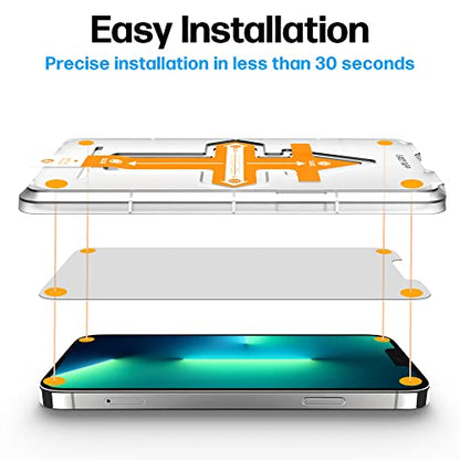 Power Theory Screen Protector for iPhone 13 Pro Max [2 Pack] with Easy Install Kit [Premium Tempered Glass] - size: iPhone 13 Pro Max [2-Pack]