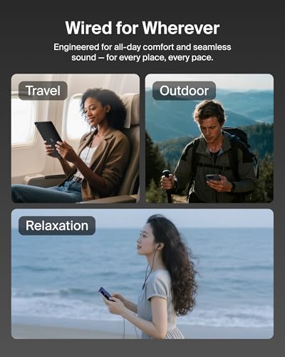 Belkin ANC Wired USB-C Earbuds, Hi-Res Audio, No Charging Needed - color: Black