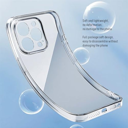 for iPhone 15 Case,Anti-Yellowing,Military-Grade Drop Protection,Clear Slim Soft TPU Shockproof Phone Case,2 Pcs - color: Clear for iphone 15