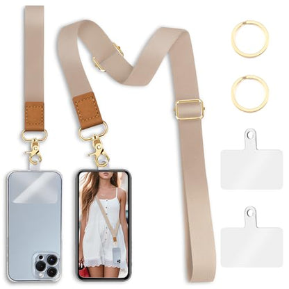 Yonlevres Phone Lanyard Crossbody Strap Wrist Neck Adjustable Women Gold - color: 0 Champagne Gold