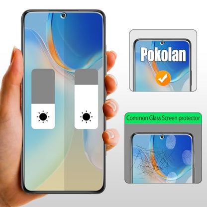 Pokolan 2+2 Pack Privacy Screen Protector for Samsung Galaxy S22 Plus - size: Samsung Galaxy S22 Plus 6.6 inches