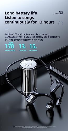 Bone Conduction Headphones - 2024 New Waterproof Bone Conduction Head Phones with Mic, 5.3 Open-Ear Earbuds Sports Headphones Ear Bone Running Music Headphones (Green) - color: Green