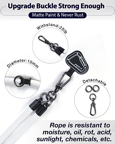 Cell Phone Lanyard ×1, Tether Tab ×2, Universal Adjustable Phone Strap, Crossbody, Neck Phone Lanyard, Rope Strap - color: White