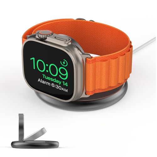 KU XIU 5W Fast Charging for Apple Watch Charger Foldable Magnetic Dock Gray