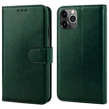 Bocasal Detachable Wallet Case Card Holder for iPhone 11 Pro Max Green - color: Green