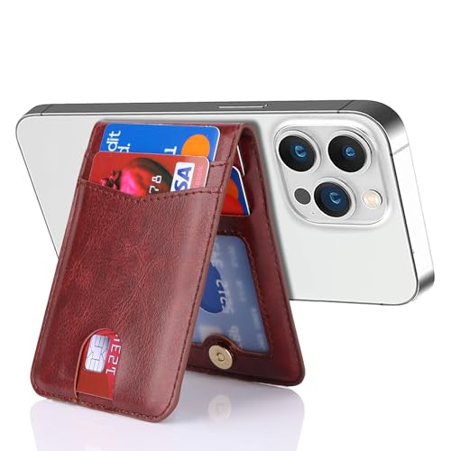 Cavor Compatible with Magsafe Wallet, Magnetic Wallet for iPhone,Dark Brown - color: C-Dark Brown