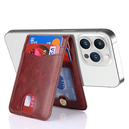 Cavor Compatible with Magsafe Wallet, Magnetic Wallet for iPhone,Dark Brown - color: C-Dark Brown
