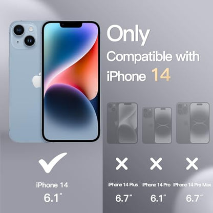 JETech Silicone Case for iPhone 14, Navy | Silky Soft Touch, Shockproof Protection, Scratch Resistant, Microfiber Lining - color: Navy, size: iPhone 14