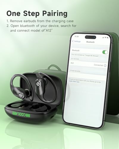 Wireless Earbuds Bluetooth Headphones 96H Playtime LED Display Waterproof