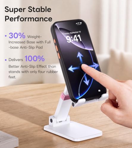 Cell Phone Stand Cute Mobile Holder For iPhone Desk Office Accessories - color: 01-White