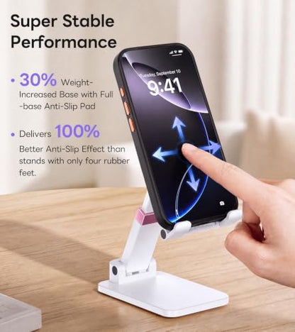Cell Phone Stand Cute Mobile Holder For iPhone Desk Office Accessories - color: 01-White