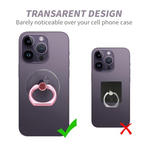 2 Pack Jsoerpay Pink Clear Phone Ring Holder - color: Pink 2