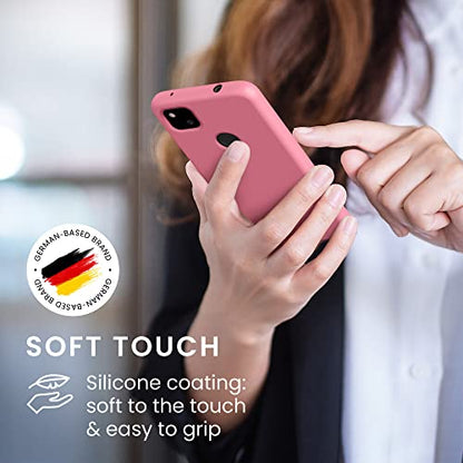 kwmobile Case Compatible with Google Pixel 4a Case - Slim Protective TPU Silicone Phone Cover - Sweet Candy - color: Sweet Candy