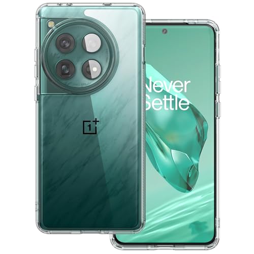 Clear Case for Oneplus 12 Case, [Hard PC Back+Soft TPU Bumper] [Anti-Yellowing] [Support Wireless Charging] Slim Fit Shockproof Protective Transparent Case Cover for OnePlus 12 5G, 2024 - color: Clear, size: OnePlus 12