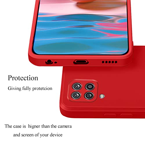 Soft Silicone Protective Case for Samsung A42 5G (Red) | Matte Soft Touch for Samsung Galaxy A42 5G Phone Case Silicone Slim Cute Anti-Fingerprint Elegant Cover Shockproof Aesthetic - color: Red