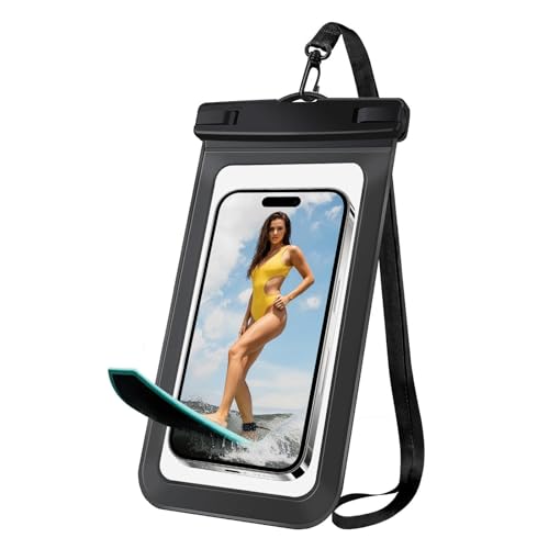 [1 Pack Waterproof Phone Case, 6.8" Universal Dry Bag for iPhone 15/14/13/12 Pro Max, IPX8 Waterproof Pouch, Cruise Ship & Beach Essentials, Black - color: B1-Black-1 pack, size: 6.8in