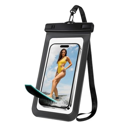 [1 Pack Waterproof Phone Case, 6.8" Universal Dry Bag for iPhone 15/14/13/12 Pro Max, IPX8 Waterproof Pouch, Cruise Ship & Beach Essentials, Black - color: B1-Black-1 pack, size: 6.8in