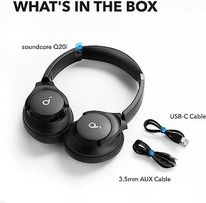 Soundcore by Anker Q20i Hybrid Active Noise Cancelling Headphones, Black - color: Black