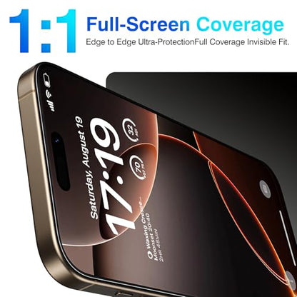 EZ-GLAZ-4+2 Pack for iPhone 16 Pro Max Screen Protector (6.9") HD Clear - size: iPhone 16 Pro Max