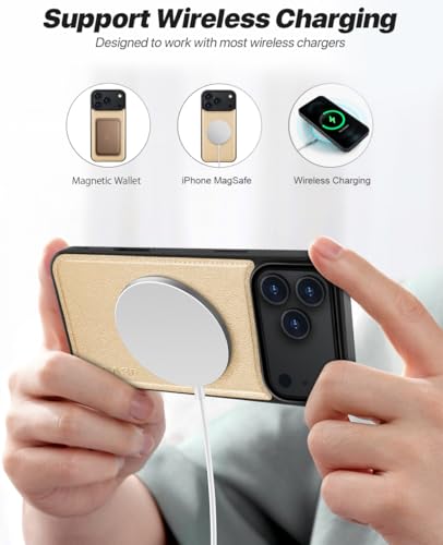 OCASE for iPhone 17 Pro Max Detachable Wallet Case with Card Holder, 2 in 1 PU Leather Flip Folio with RFID Blocking Stand Wrist Strap Shockproof Phone Cover 6.9 Inch 2025, Gold - color: Gold, size: iPhone 17 Pro Max