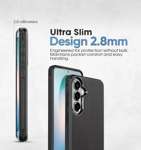MOTIVE for Samsung Galaxy S26 Case with Belt Clip and Stand | 6.3" | Case & Holster, MagSafe compatible, built-in Kickstand Horizontal, 360° rotating belt clip, slim low-profile fit - size: s26