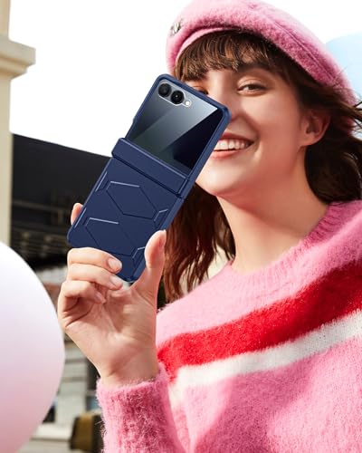 GooseBox for Samsung Galaxy Z Flip 7 Case,Built-in Privacy Screen Protector&Hinge Protection Shockproof All-Inclusive Smartphone Cover for Samsung Galaxy Z Flip 7(Blue) - color: Flip7-Blue FKP