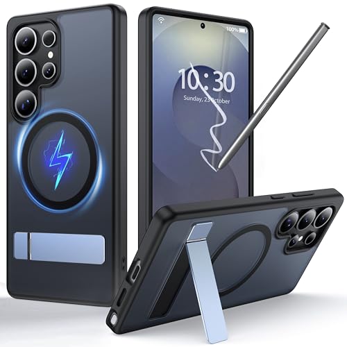 for Samsung Galaxy S25 Ultra Case with MagSafe - color: Black, size: Galaxy S25 Ultra with Stand