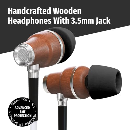 Symphonized Wooden Air Tube Headphones EMF Free with Microphone (Aux 3.5mm) - style: 3.5mm Aux