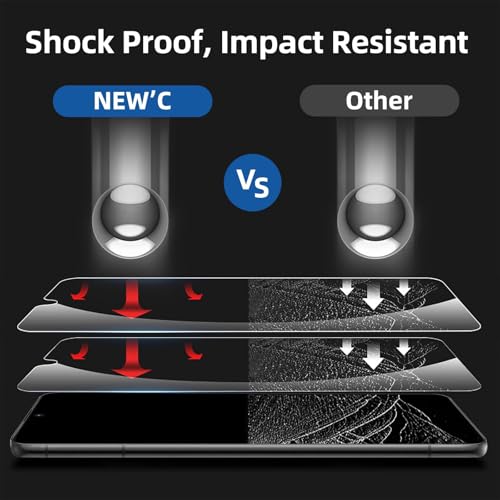 NEW'C 3 Pack Designed for iPhone SE 3/2 (2022/2020 Edition) Screen Protector (4.7 inches), Tempered Glass, Case Friendly Scratch Resistant,Bubble-Free, Ultra Resistant