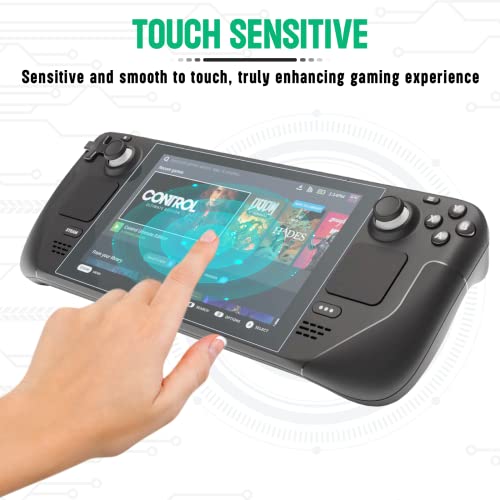 Ambison 2 Pack Matte Glass Screen Protector for Steam Deck 7.0''/Steam Deck OLED 7.4'', Anti Glare & Anti Fingerprint, High Sensitivity, 9H Tempered Glass Film, Scratch Resistant, Bubble Free - size: Steam Deck*2Pcs