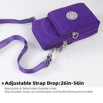JANKS Small Crossbody Bags for Women Mini Cell Phone Purses Handbag Shoulder Bag - color: 01 Purple