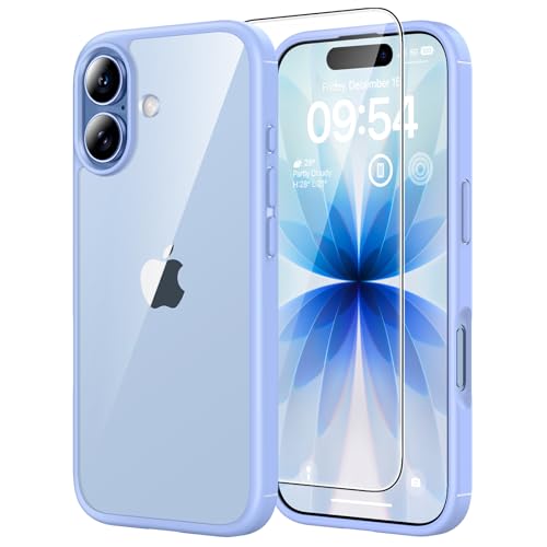 TAURI for iPhone 17 Case, Anti-Yellowing with Screen Protector, Military-Grade Protection Shockproof Slim Phone Case for iPhone 17, Star Blue - color: E-Blue Star