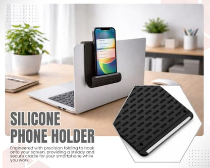 Silicone Phone Holder, 7.9In Flexible Bendable Phone Stand, Black - color: Black