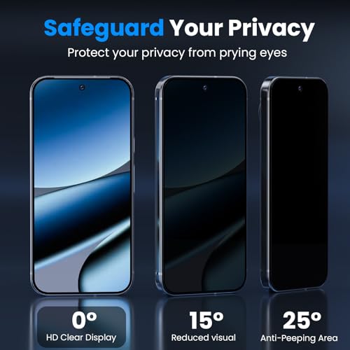 for Google Pixel 10 Pro XL Privacy Screen Protector & Lens Protector - size: Google Pixel 10 Pro XL