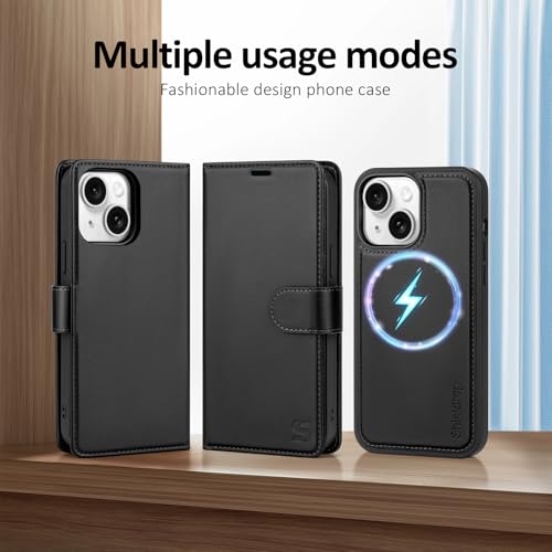 Shieldtop Compatible with MagSafe iPhone 13 Wallet Case,Black - color: Black, size: iPhone 13 - 6.1"
