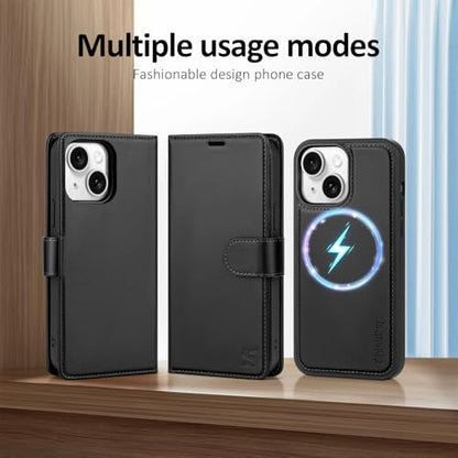 Shieldtop Compatible with MagSafe iPhone 13 Wallet Case,Black - color: Black, size: iPhone 13 - 6.1"