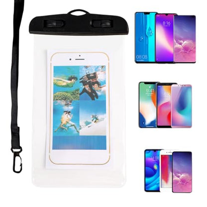 Waterproof Phone Pouch | Cycling Smartphone Bag - Transparent Touchscreen Phone Pouch with Lanyard for Swimming Rafting Boating Snorkeling Beach Kayaking Fishing Cycling - color: Black