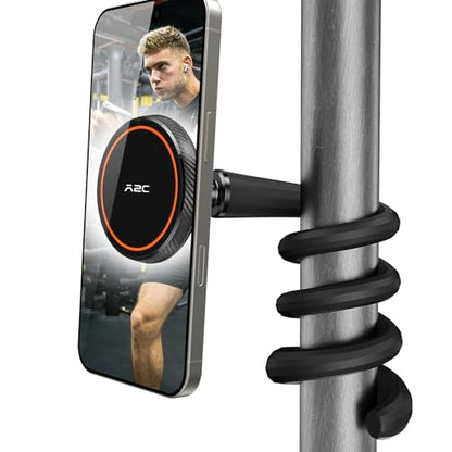 A2C Magnetic Gooseneck Gym Phone Holder for Treadmill Peloton Stroller Desk