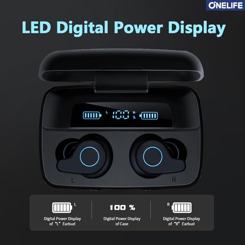 ONE LIFE Wireless Earbuds Bluetooth 5.3, 88Hrs Playtime with Charging Case, in-Ear Stereo Headphones with Cell Phone Charging Function, IPX7 Waterproof for Sports