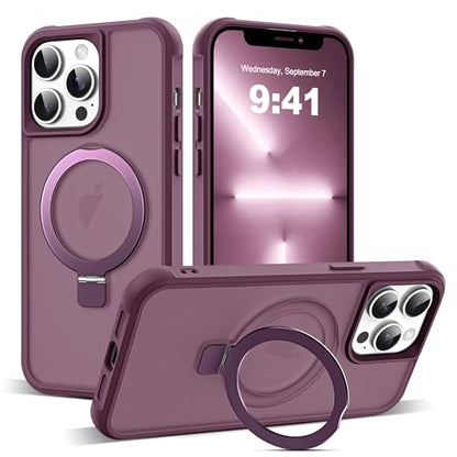 SKYLMW Compatible with iPhone 12/13 Pro Max Case with Stand,Wine Red - color: Wine Red, size: iPhone 12 Pro Max & iPhone 13 Pro Max