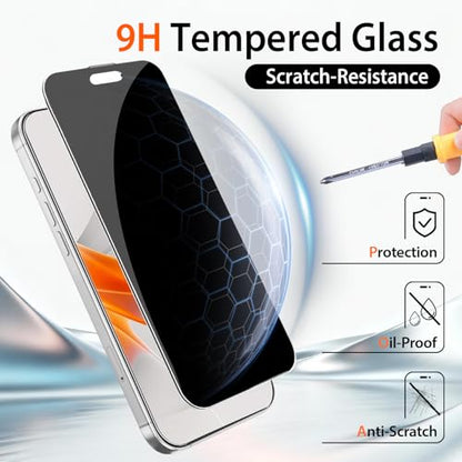 360 Degree Privacy Screen Protector for iPhone 16 Pro 6.3-Inch - size: iPhone 16 Pro