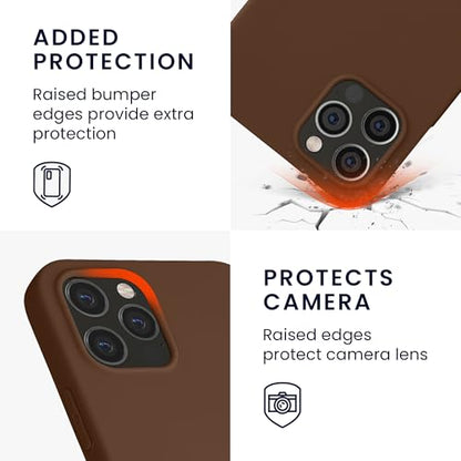 kwmobile Case Compatible with Apple iPhone 12 / iPhone 12 Pro Case - Soft Slim Protective TPU Silicone Cover - Chocolate - color: Chocolate